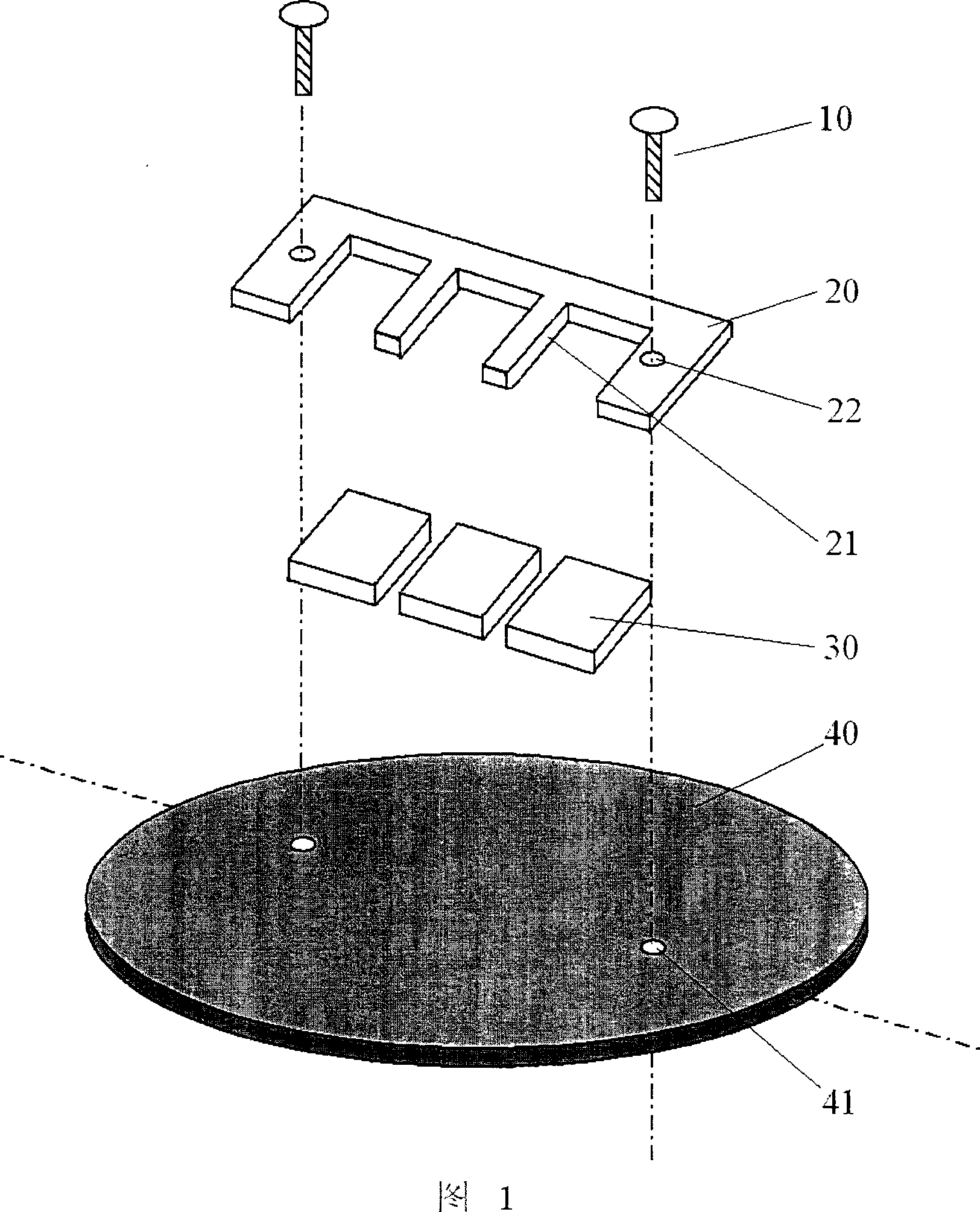 Substrate fixing clamp of magnetic sputtering instrument