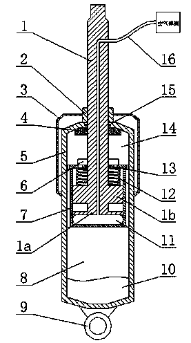 Slide valve type variable-damping shock absorber matched with air spring and working method thereof