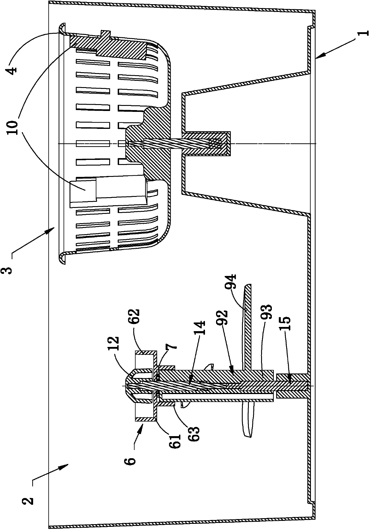 Mop cleaning device provided with rotating mechanism with support