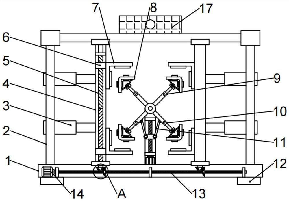 Latticed column part machining device