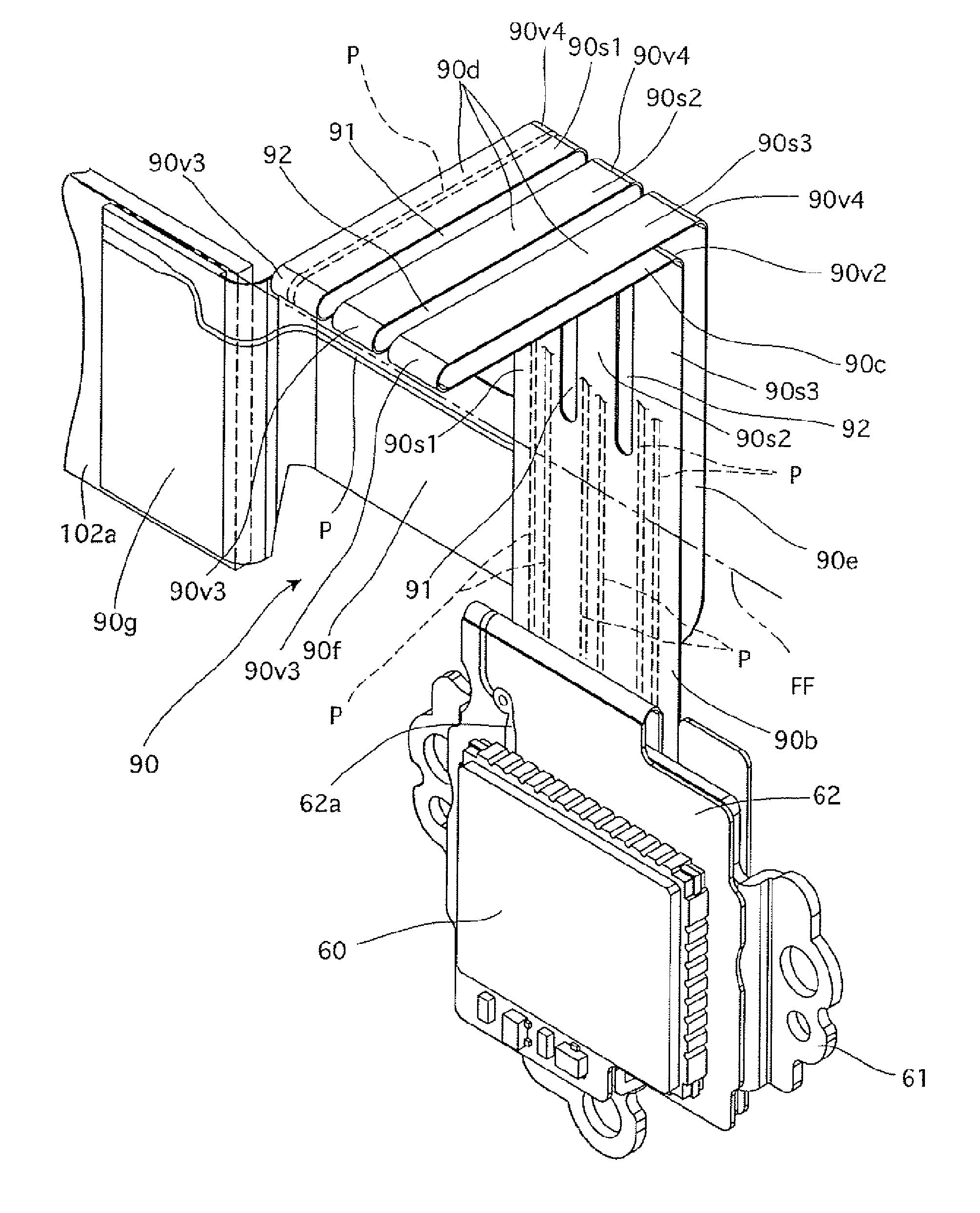 Optical apparatus using flexible printed wiring board