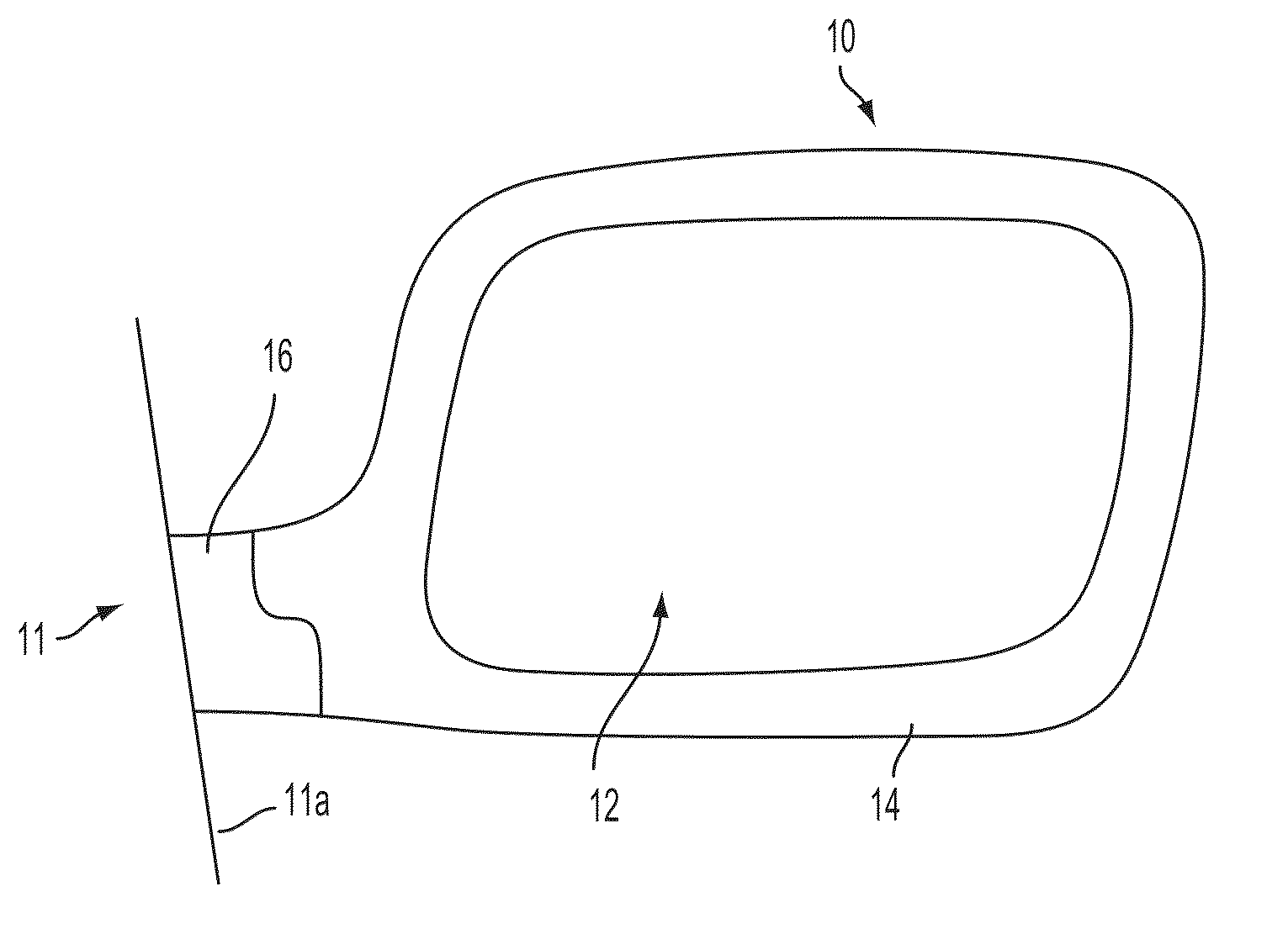 Mirror assembly with formed reflective element substrate