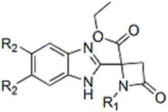 Preparation method of condensed benzimidazole azetidinone derivative and application of derivative in anti-tumor drug