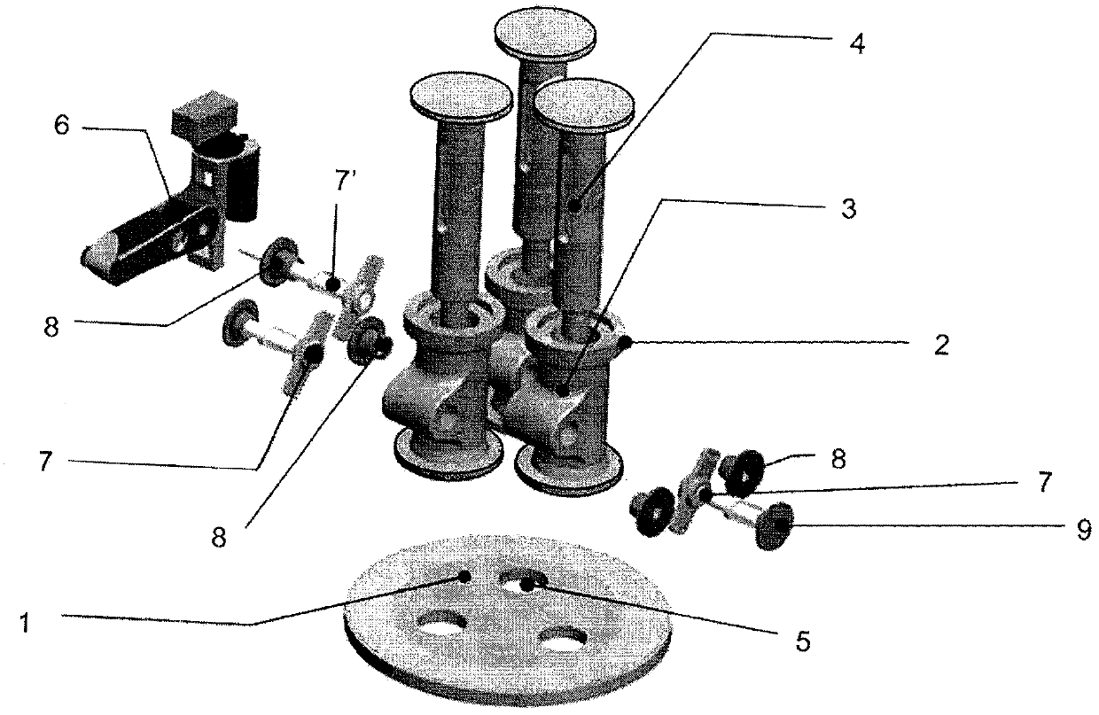 Switching arrangement in gas-insulated or vacuum-insulated switchgear assemblies