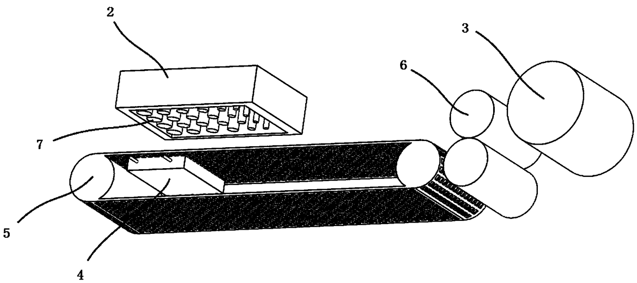 Non-woven paper cloth processing device for controlling water outlet rate through air blowing