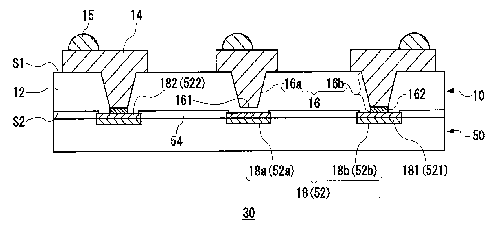 Substrate for mounting device and method for producing the same, semiconductor module and method for producing the same, and portable apparatus provided with the same