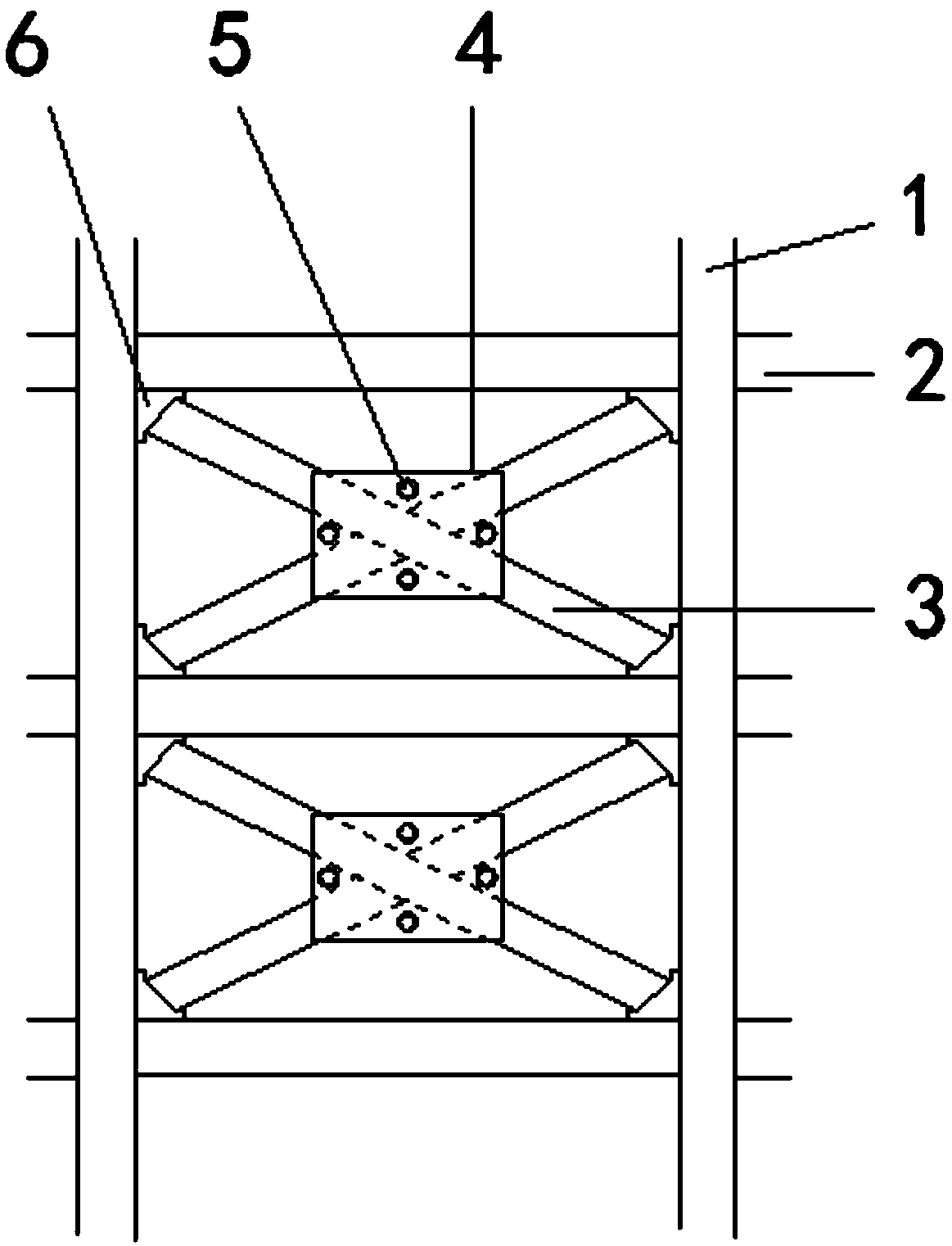 Steel-structure frame shearing wall structure and work method thereof