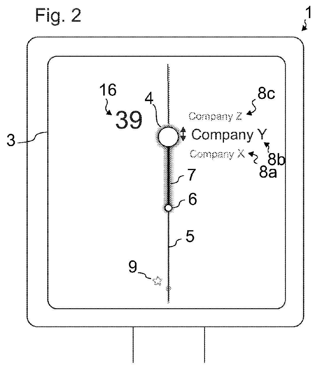 Touch-sensitive call-giving device