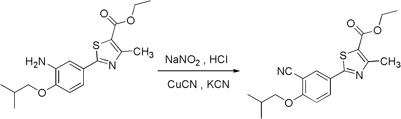 Method for preparing 2-(3-cyano-4-isobutyl methoxyphenyl)-4-methylthiazol-5-ethyl formate