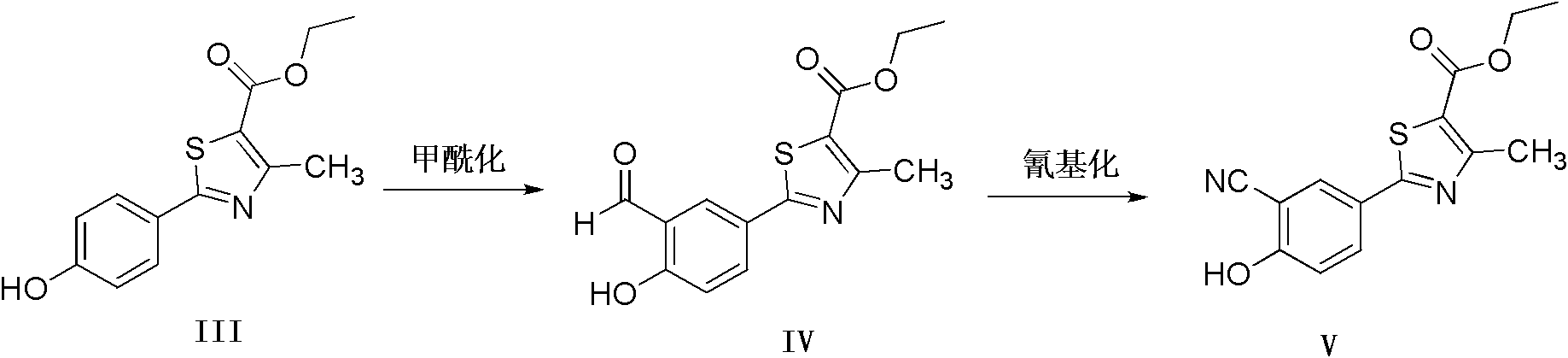 Method for preparing 2-(3-cyano-4-isobutyl methoxyphenyl)-4-methylthiazol-5-ethyl formate