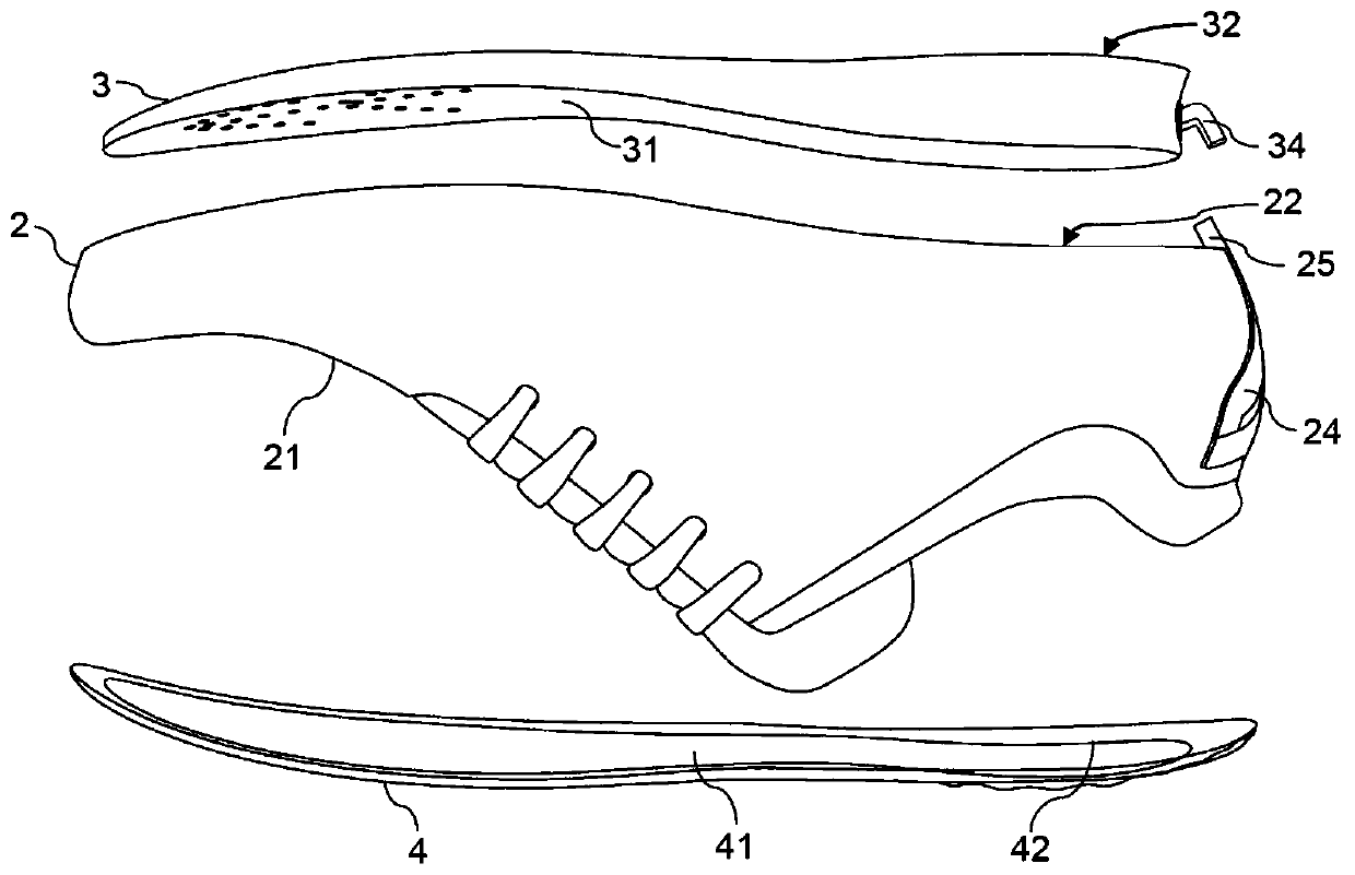Method for producing shoe with air pump device, comprising bellows which is formed in midsole