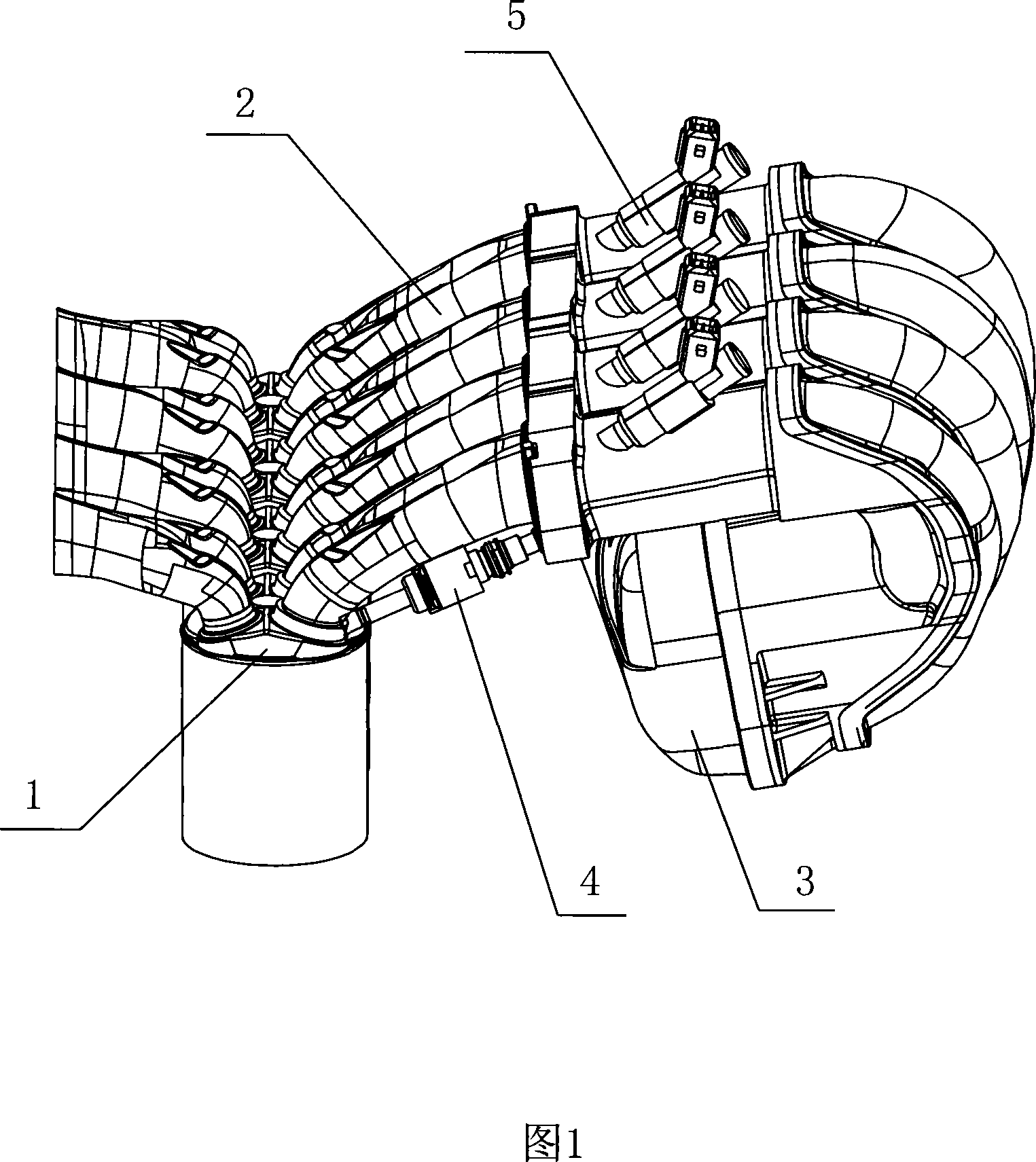 Fuel oil composite injection mechanism for automobile petrol engine as well as mode thereof
