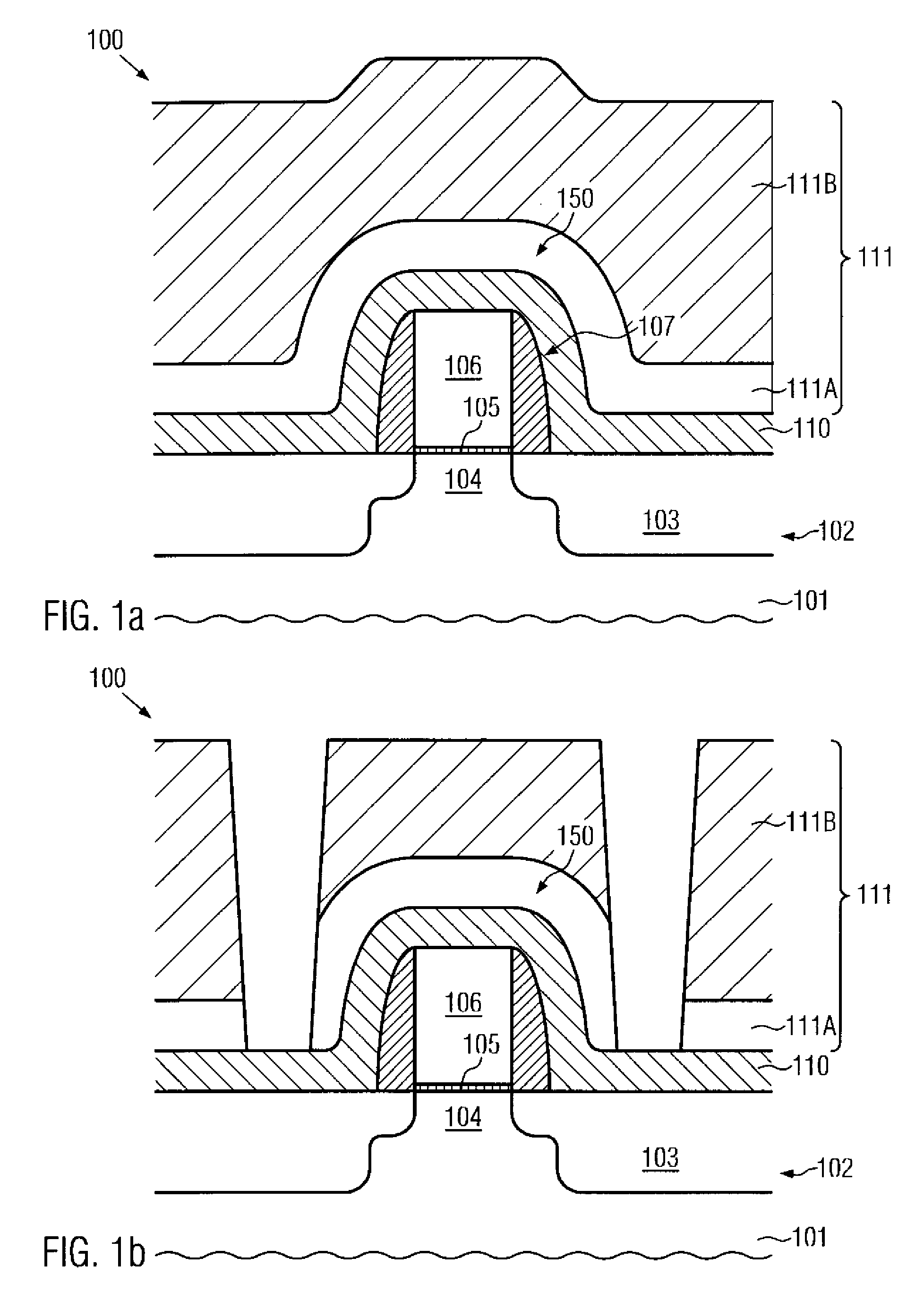 N-channel field effect transistor having a contact etch stop layer in combination with an interlayer dielectric sub-layer having the same type of intrinsic stress