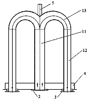 M-shaped flame radiant tube