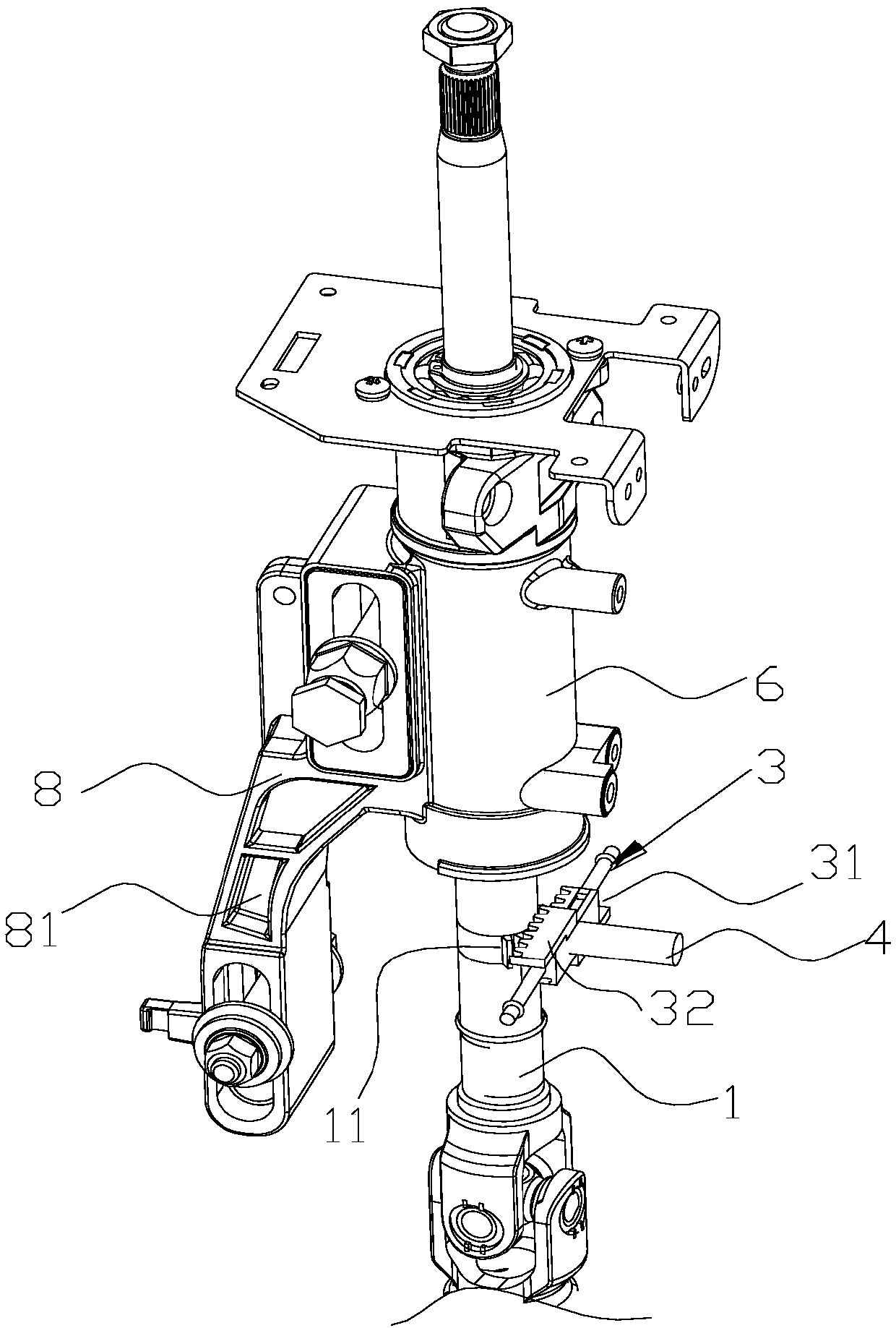 Steering column assembly and vehicle