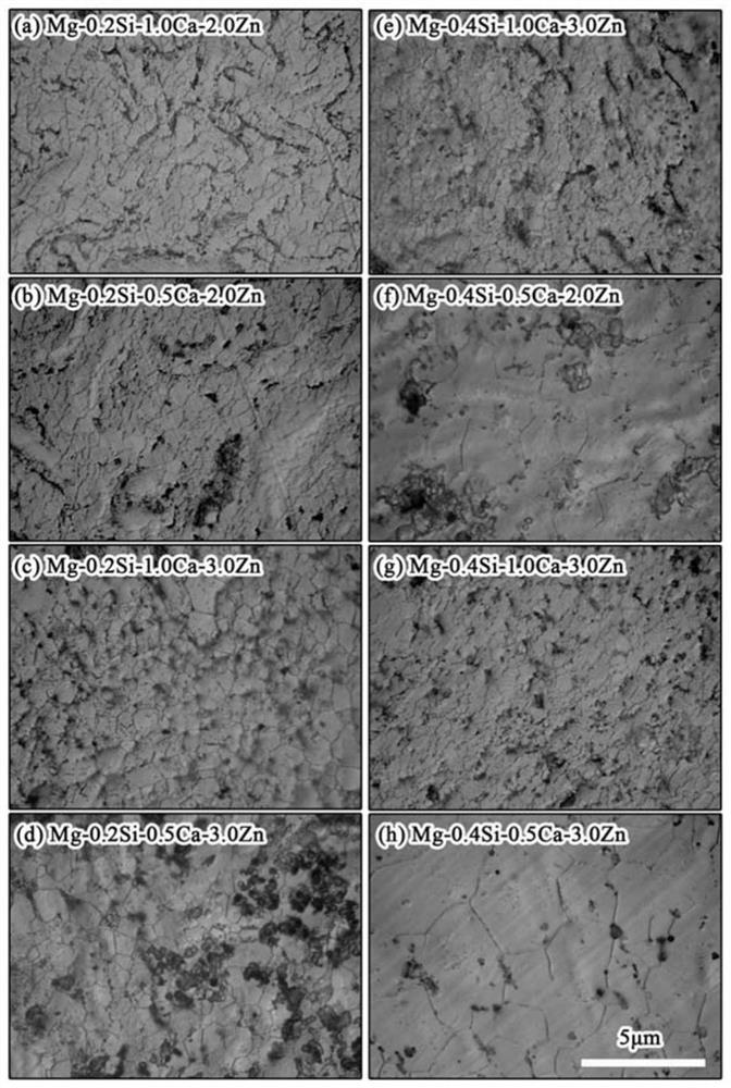 mg-si-ca-zn series magnesium alloy and its preparation method and application