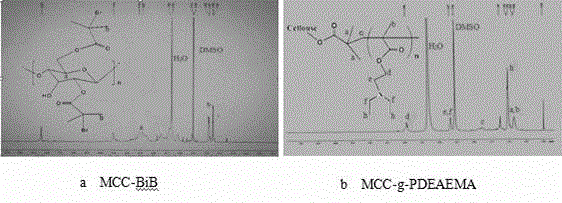 Preparation method of grafted cellulose medicinal molecule with pH/temperature responsiveness