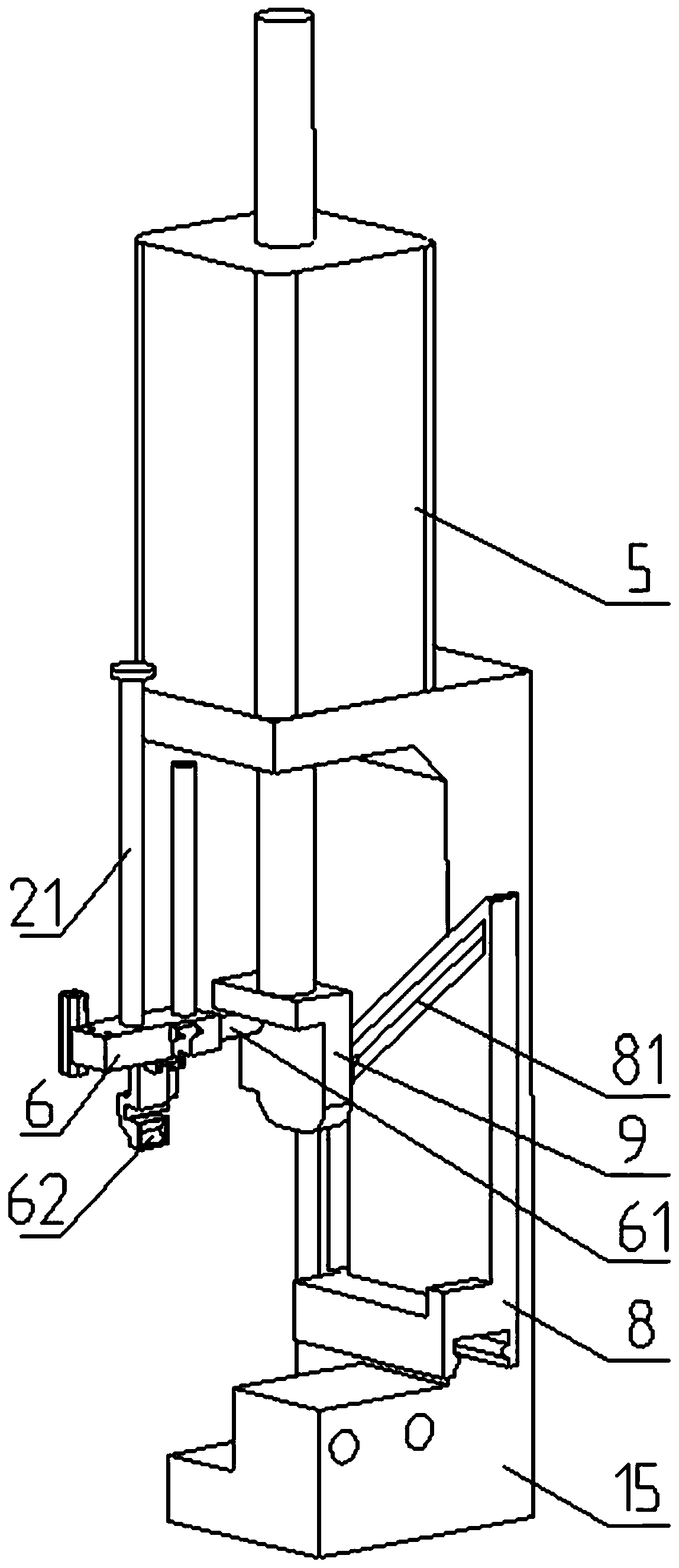 A button threading machine with automatic feeding function