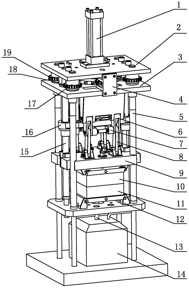 Metal piece manufacturing method and low-pressure casting forging machine used for achieving metal piece manufacturing method