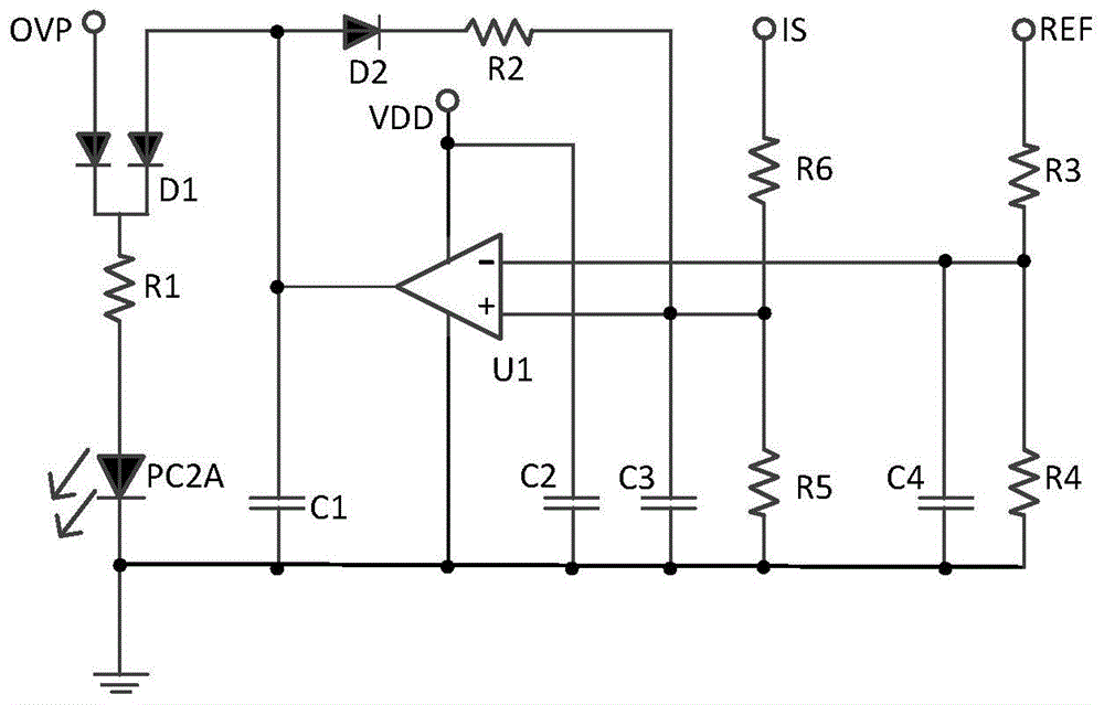 A switching power supply circuit with short circuit protection function