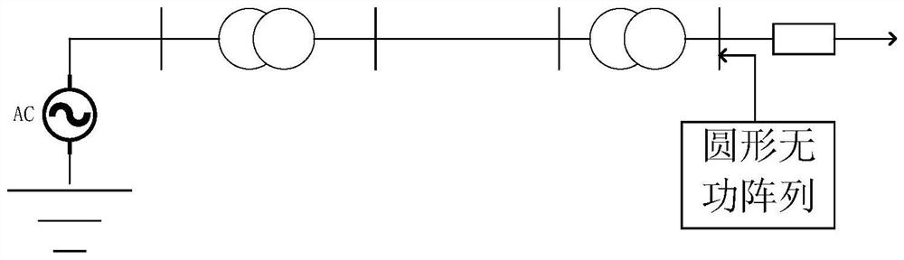 Circular capacitor array reactive power compensation device