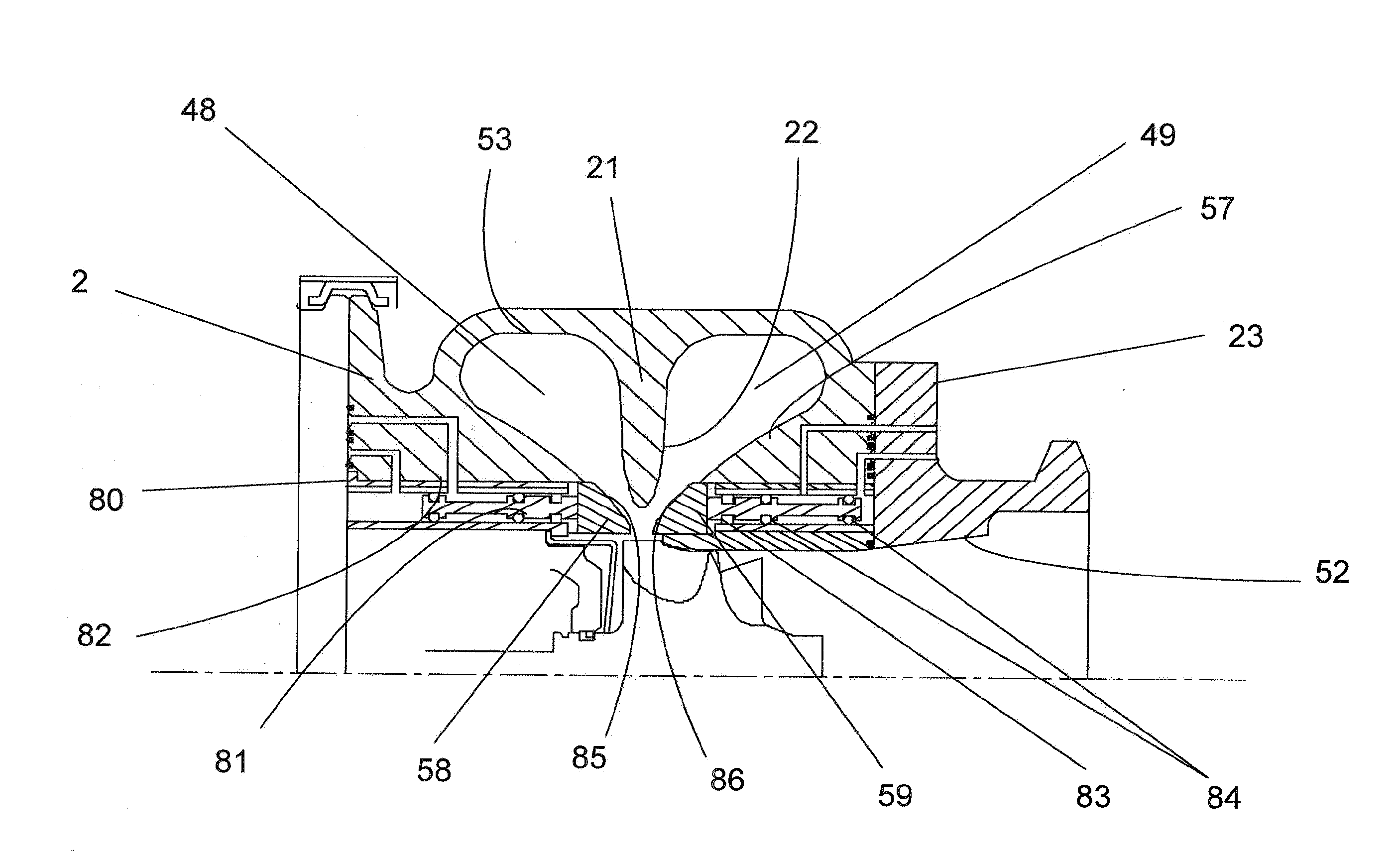 Simplified variable geometry turbocharger with variable nozzle