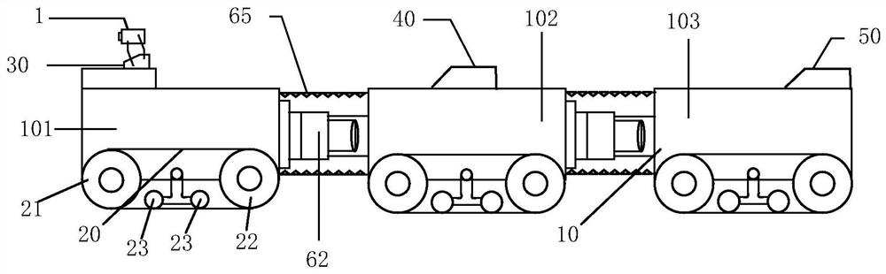 Cable trench inspection robot and control system thereof