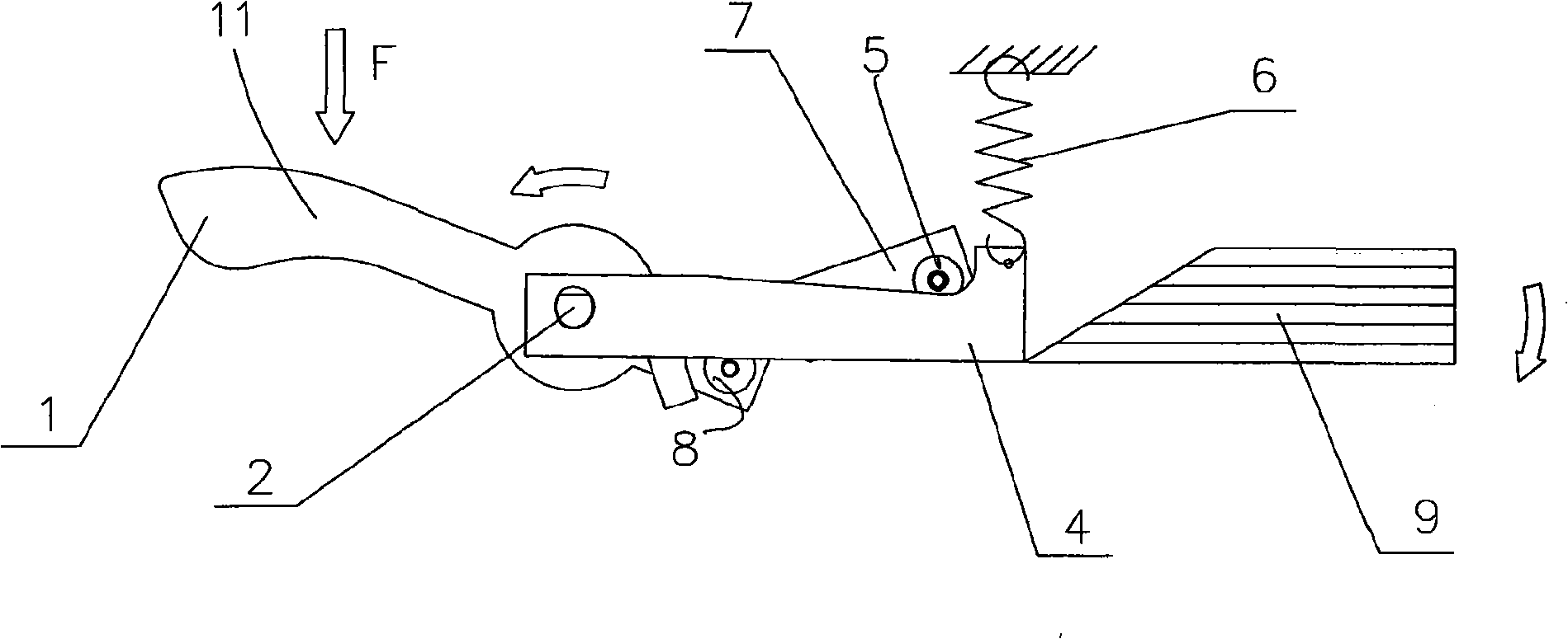 Structure of lever-type paper-bearing dish
