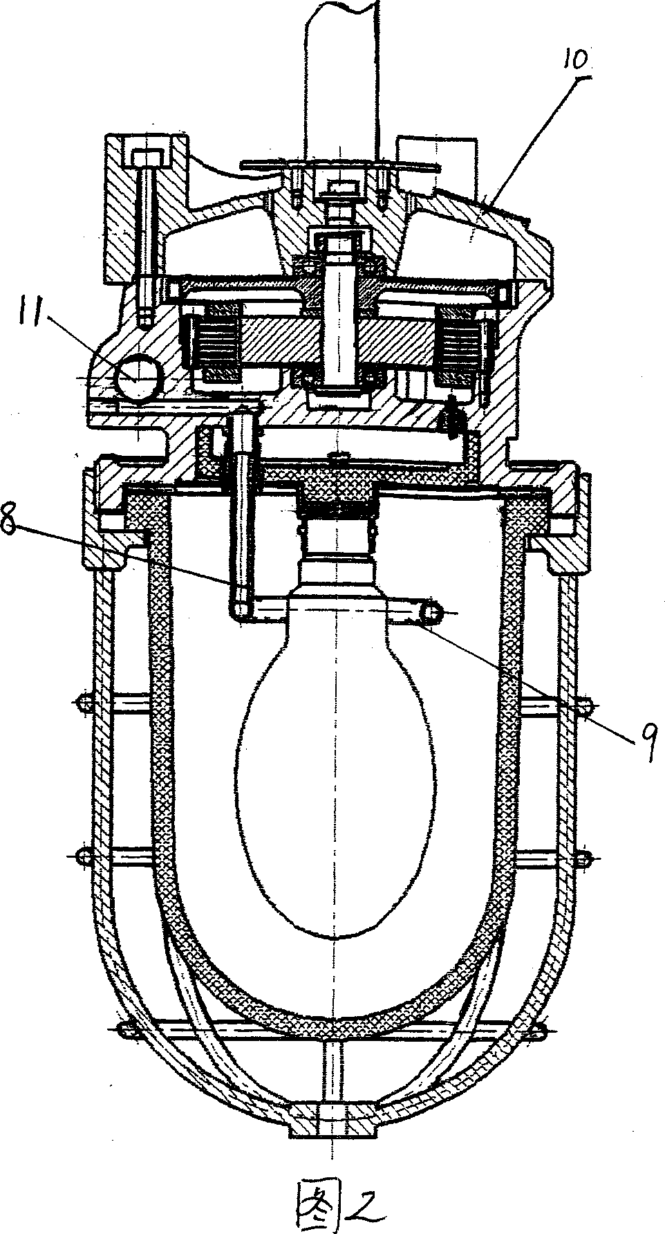 Pneumatic explosion-proof lamp