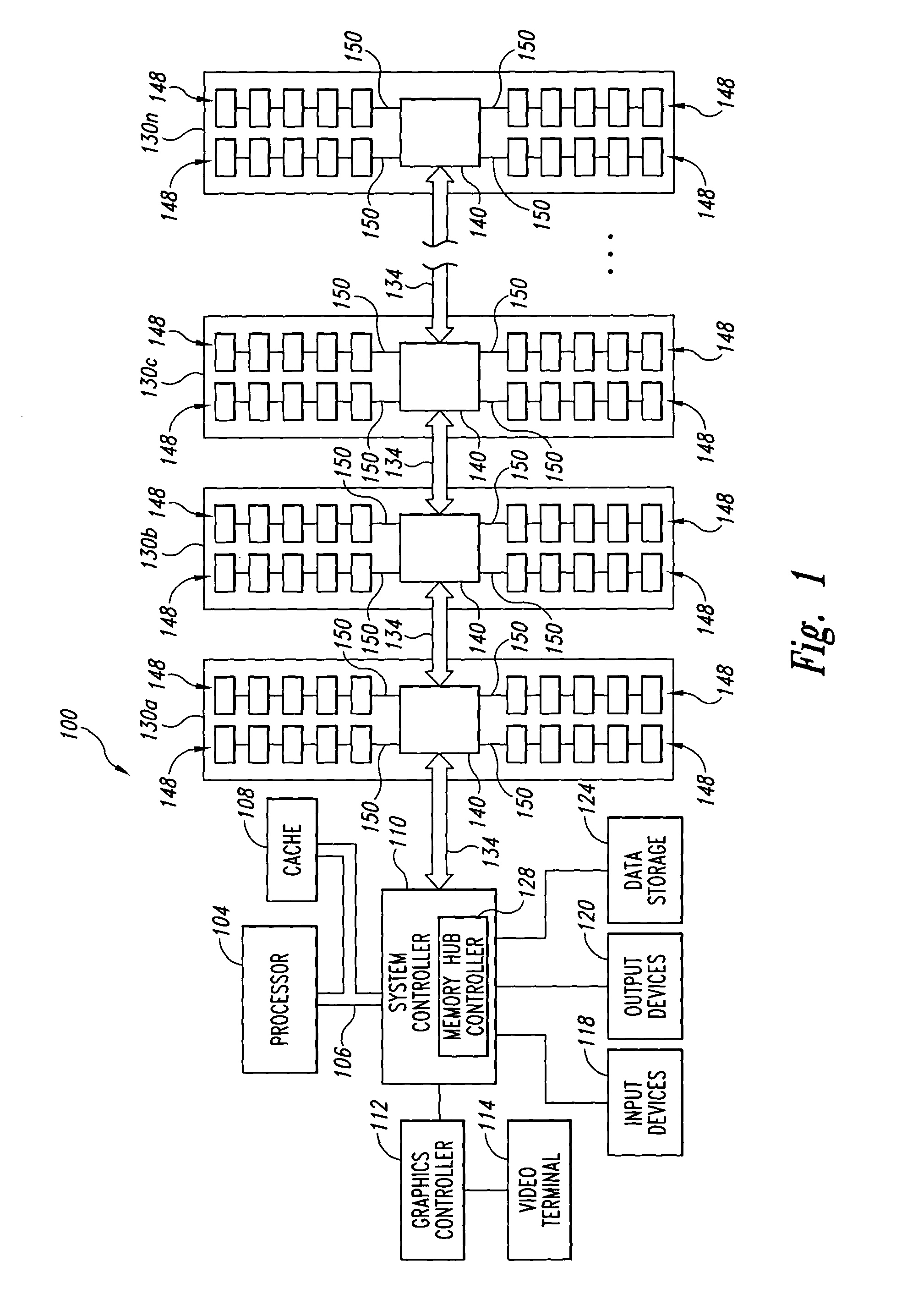 Apparatus and method for direct memory access in a hub-based memory system