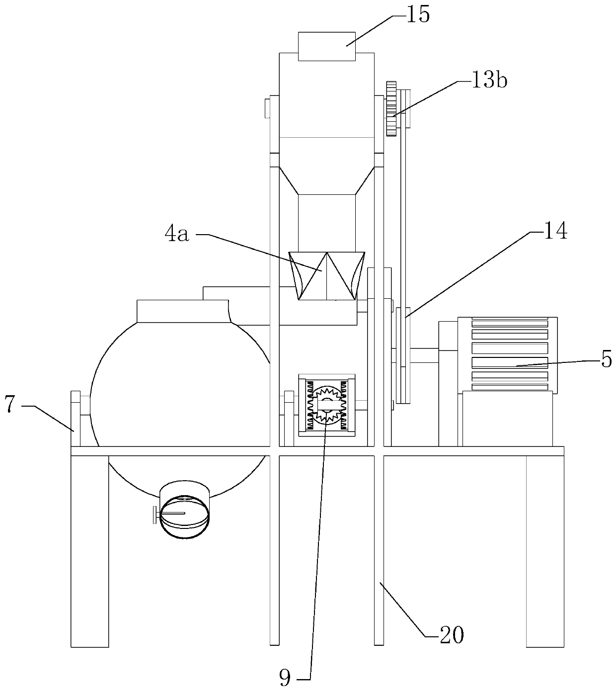 Mixing and stirring device for compound feed used for geese
