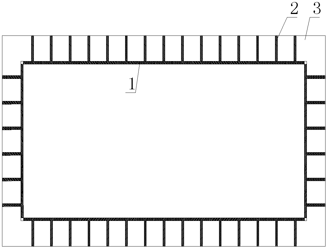 Outside-enhanced retaining supporting structure