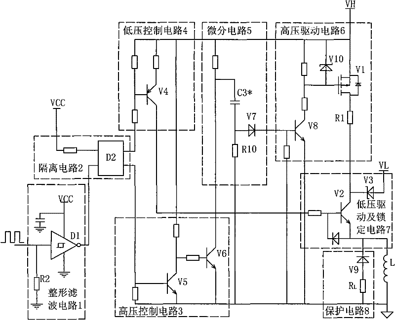 Step motor controlled driving circuit