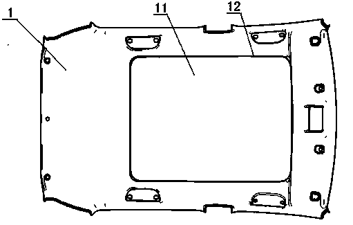 Top cover lining of automobile panorama skylight