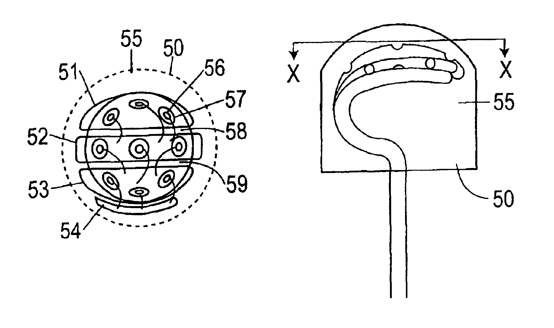 Led lamp with light-emitting junctions arranged in a three-dimensional array