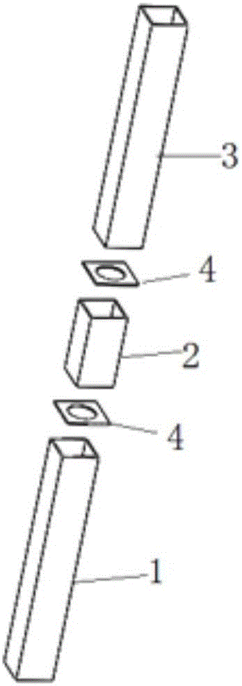 T-shaped through clapboard-type multi-chamber concrete filled steel tube combination column and steel beam joint and assembly method thereof
