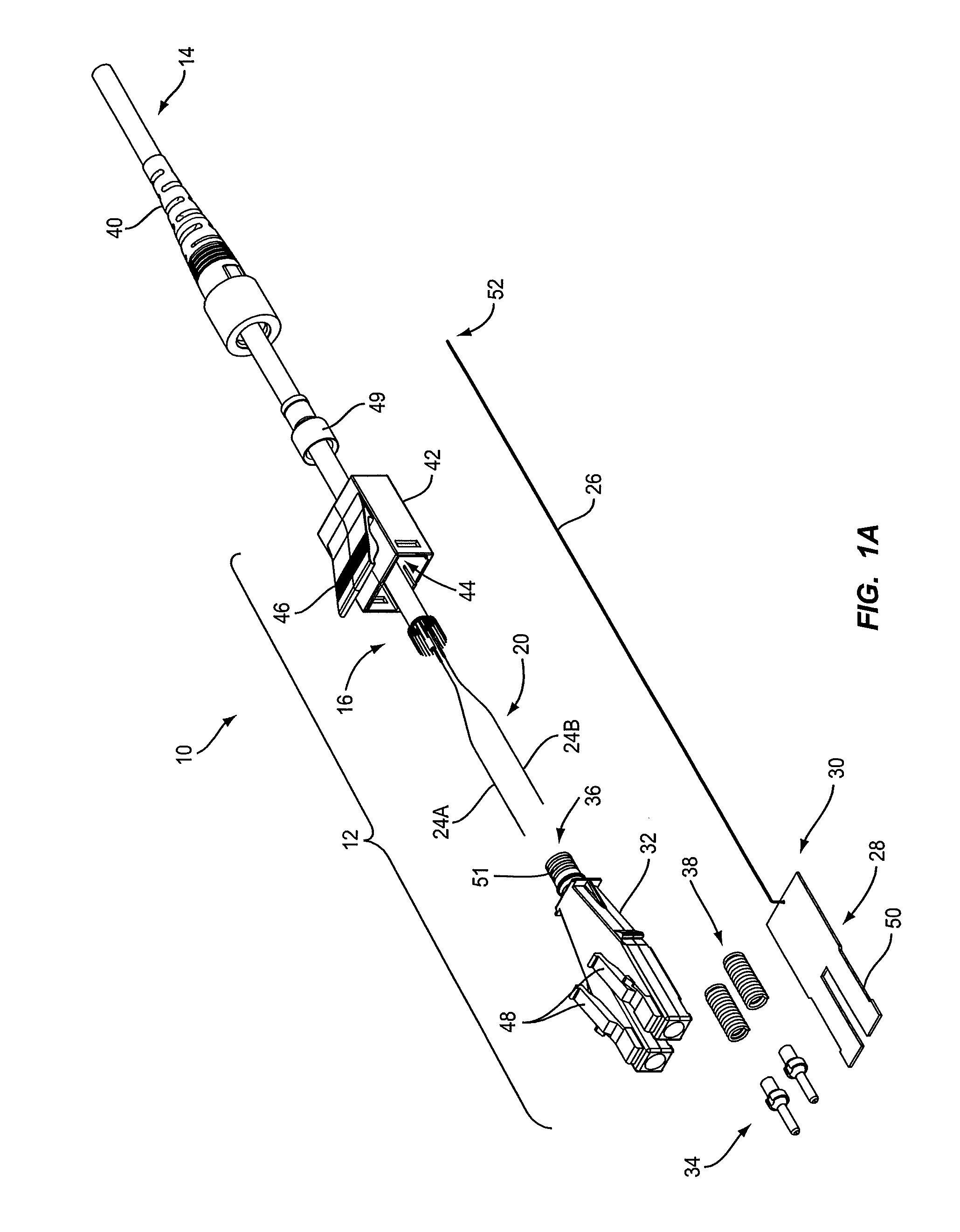 Cables and connector assemblies employing a furcation tube(s) for radio-frequency identification (RFID)-equipped connectors, and related systems and methods