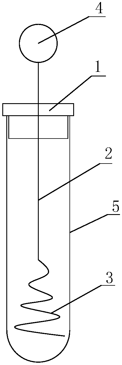 Agitating device for teaching test tube