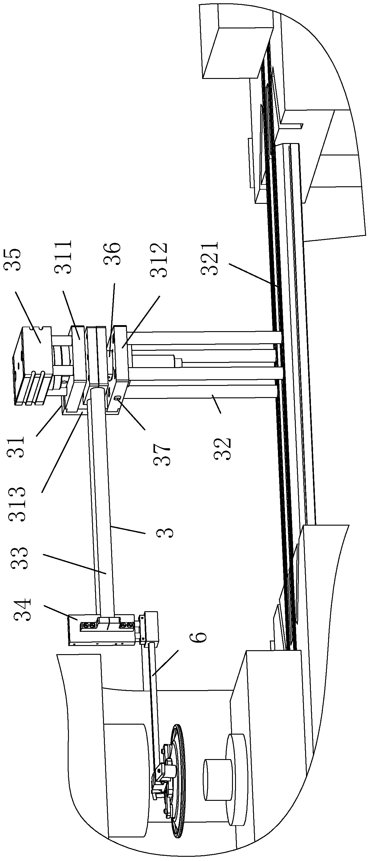 Double-stamping-station plate material conveying device