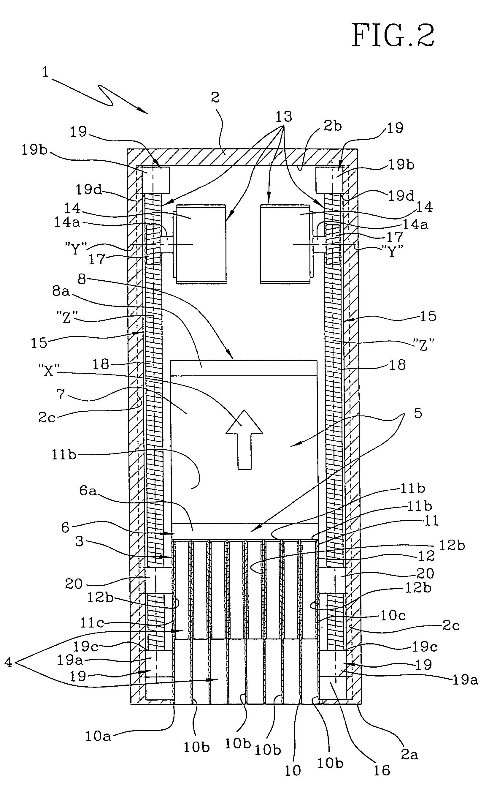 Scintigraphic device with variable resolution