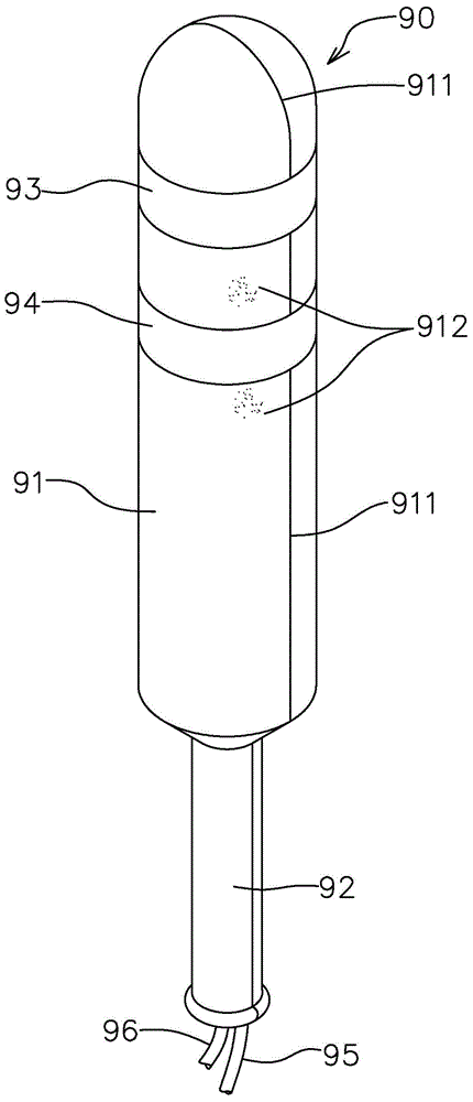 Body cavity sphincter electrotherapy probing rod