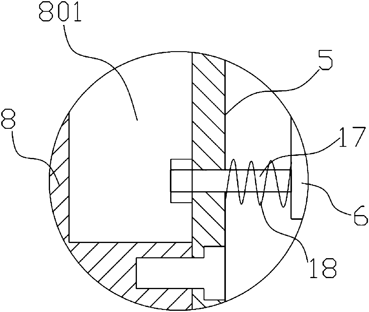 Clearing device for deep hole waste in machining