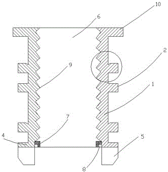 Water pipe connector insert and alloy material used for producing water pipe connector insert