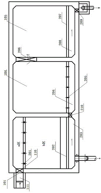 Anaerobic natural ventilation integrated composite vertical-flow biological water treatment filtering tank