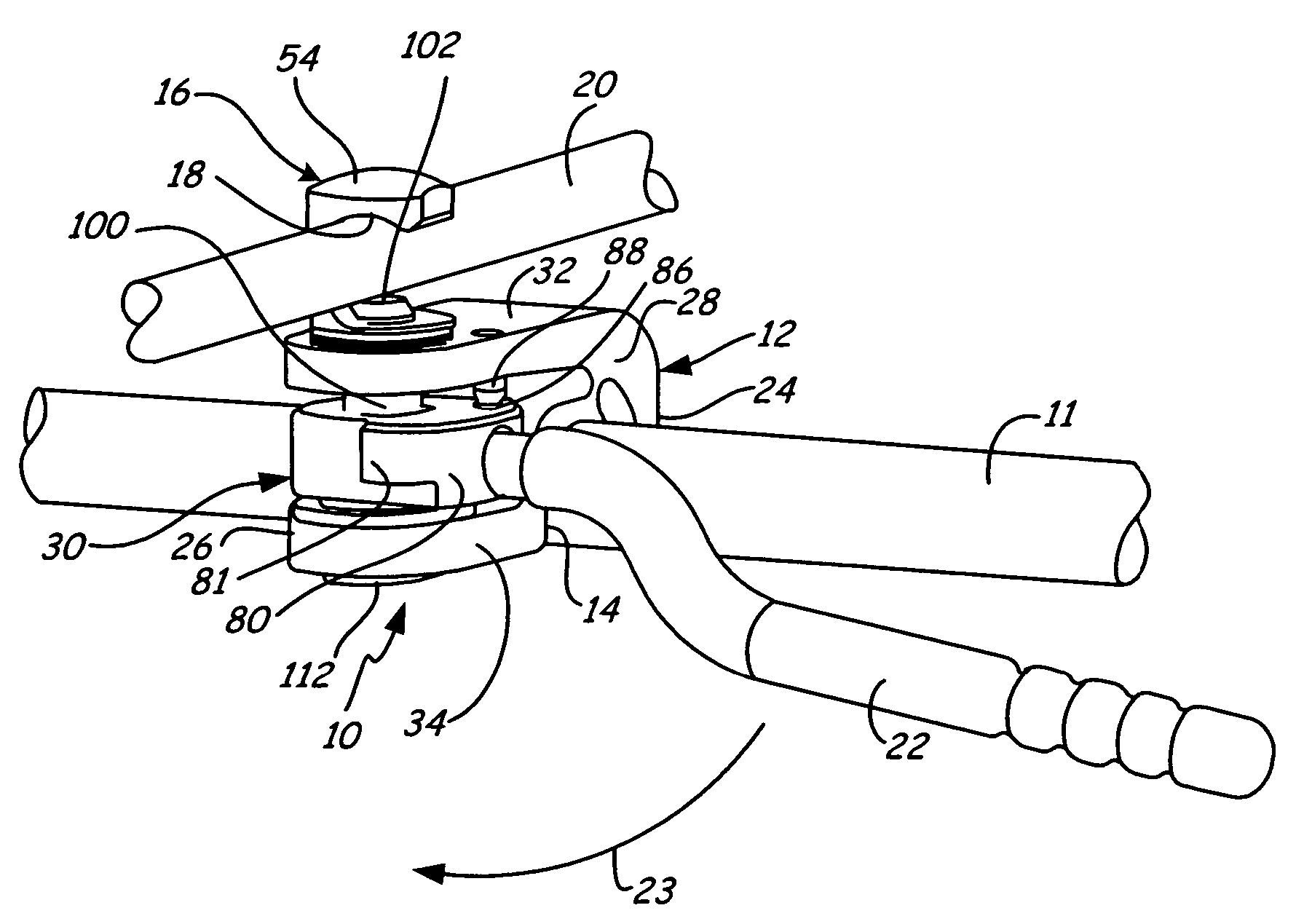 Threaded fulcrum clamp