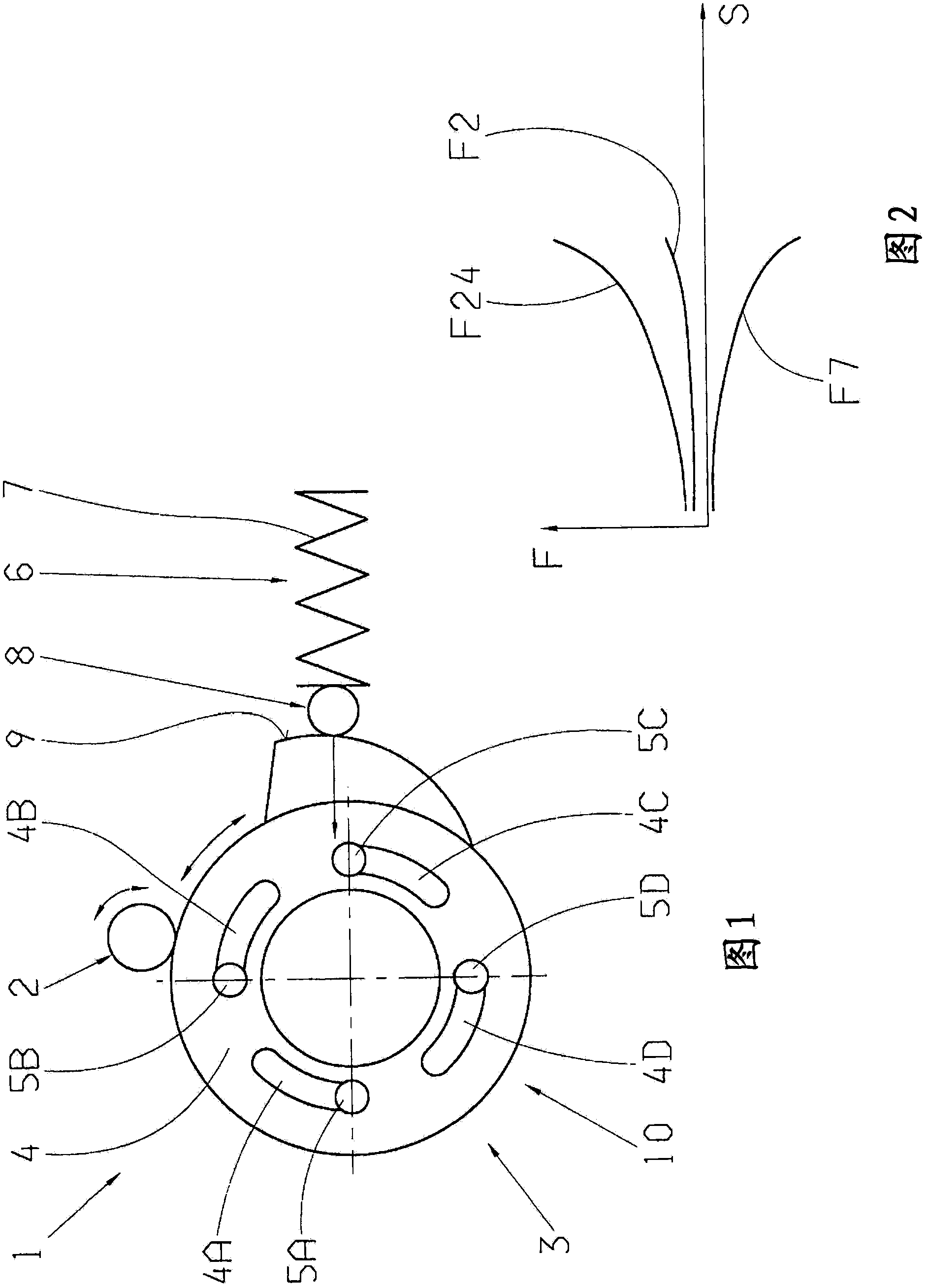 Device for changing an operating state of at least one switch element