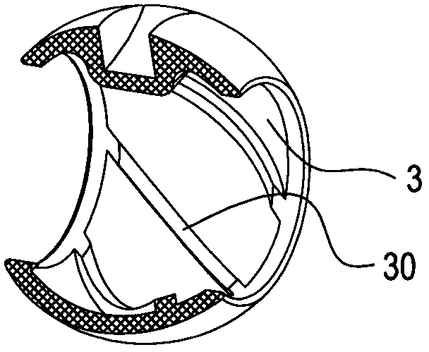 Ball valve with valve ball having spiral silencing function