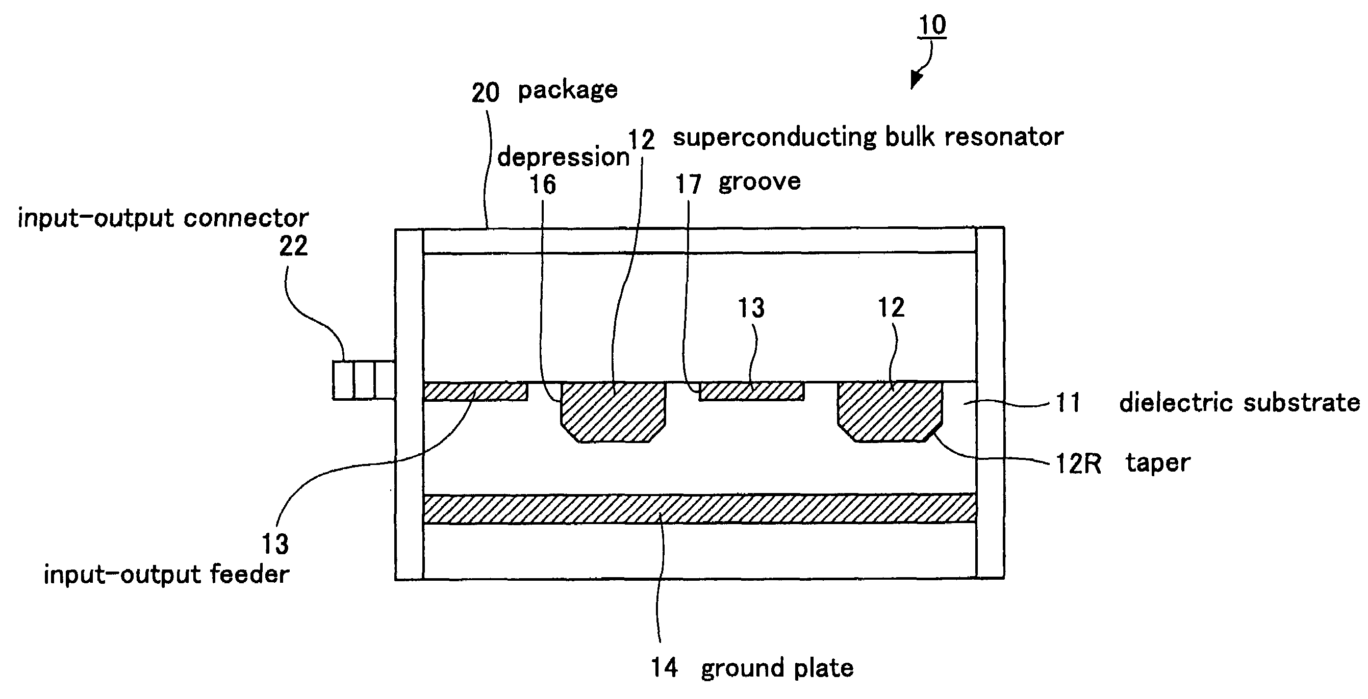 Superconducting filter device and method of producing the same