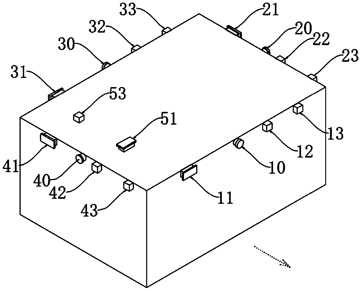 Self-adaptive stealth system and method for square cabin