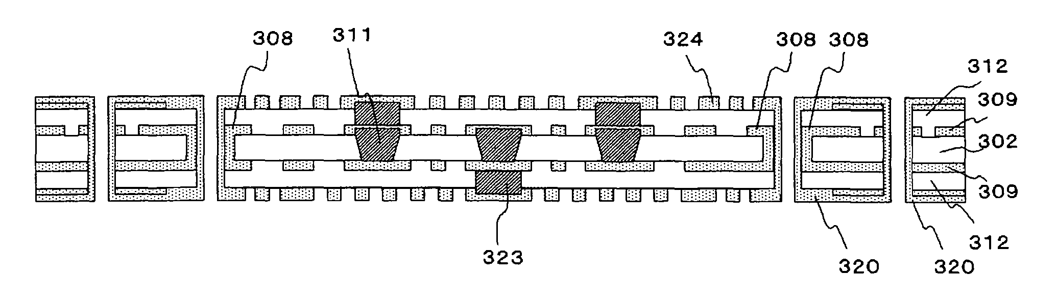 Device mounting board and semiconductor apparatus using the same